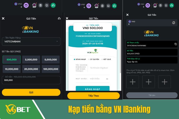 Hướng dẫn nạp tiền bằng VN IBanking